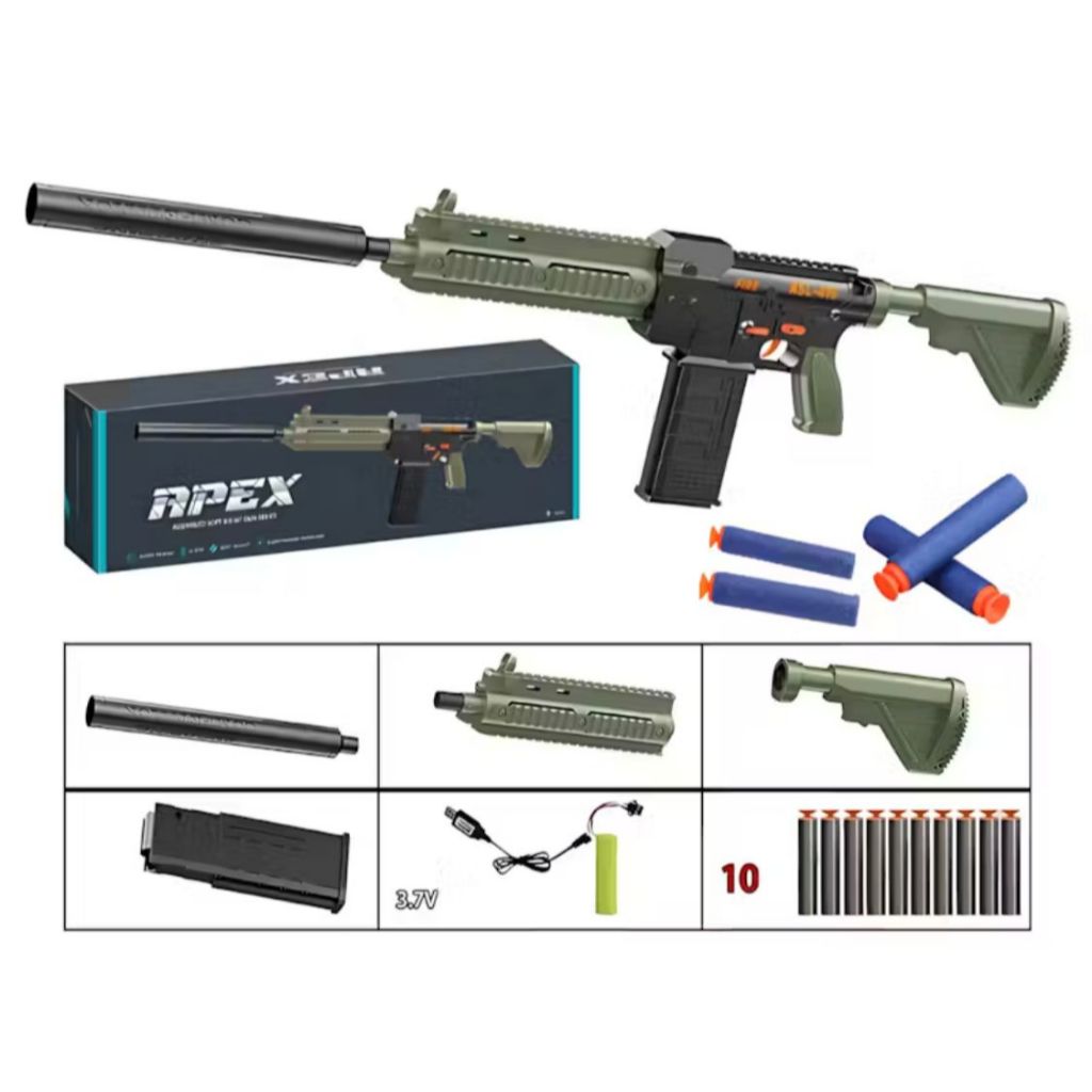 Ed131 Mainan Anak Pistol Apex Softbullet Gun Softgun Mainan Anak Laki-Laki Tembakan Series Soft Gun 