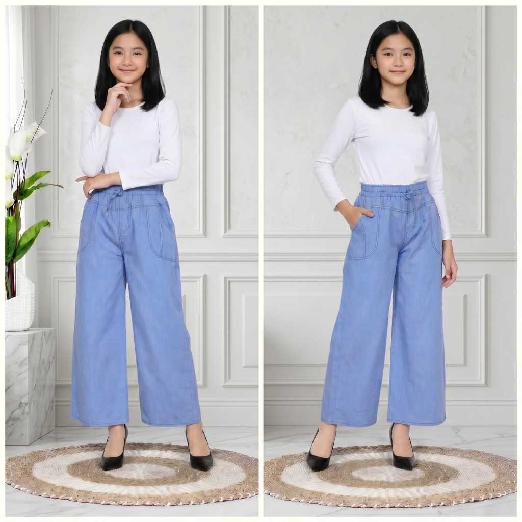 Celana Kulot Jeans Anak Perempuan 4-16 Tahun / Kulot Jeans Anak Perempuan / Kulot Jeans Anak / Jeans