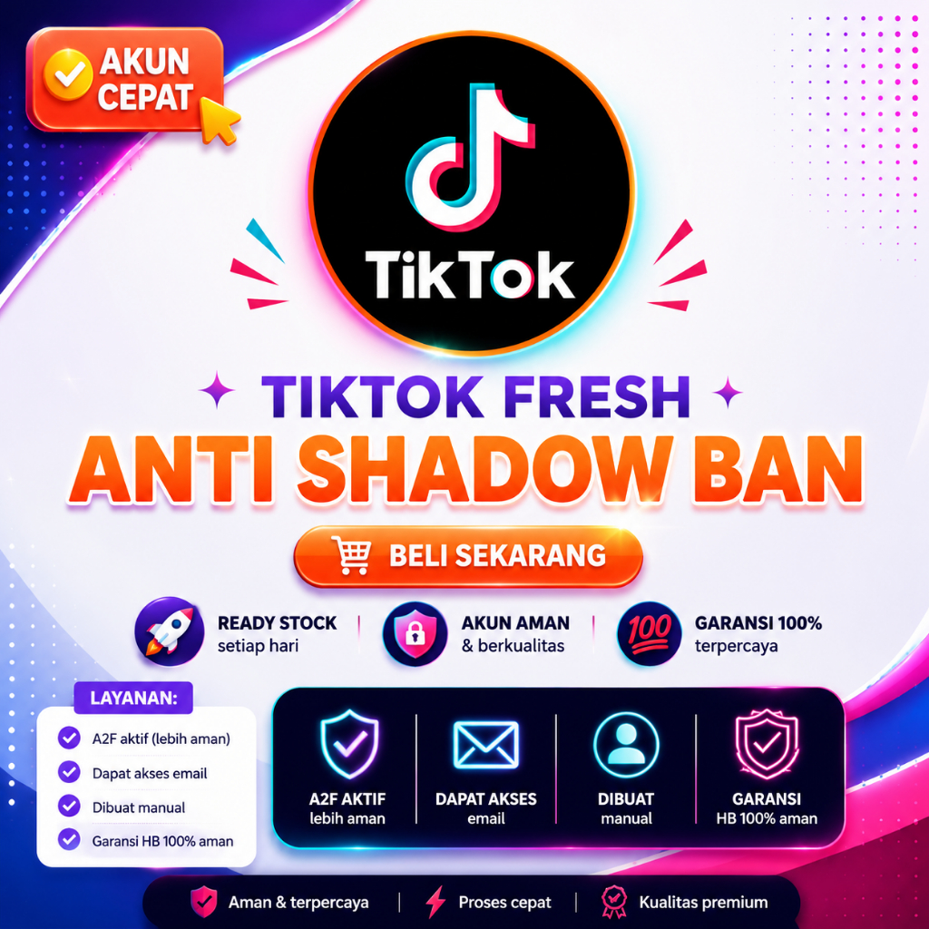 Akun TikTok Baru Fresh Siap Pakai | No Shadowban