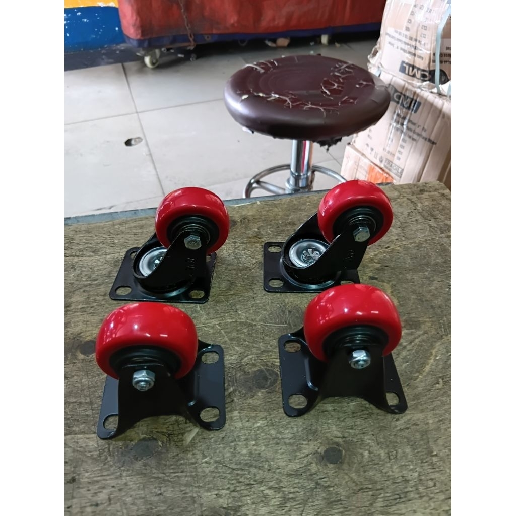 Roda pu medium 2inch 2hdp 2mati MURAHHH roda troli 2"