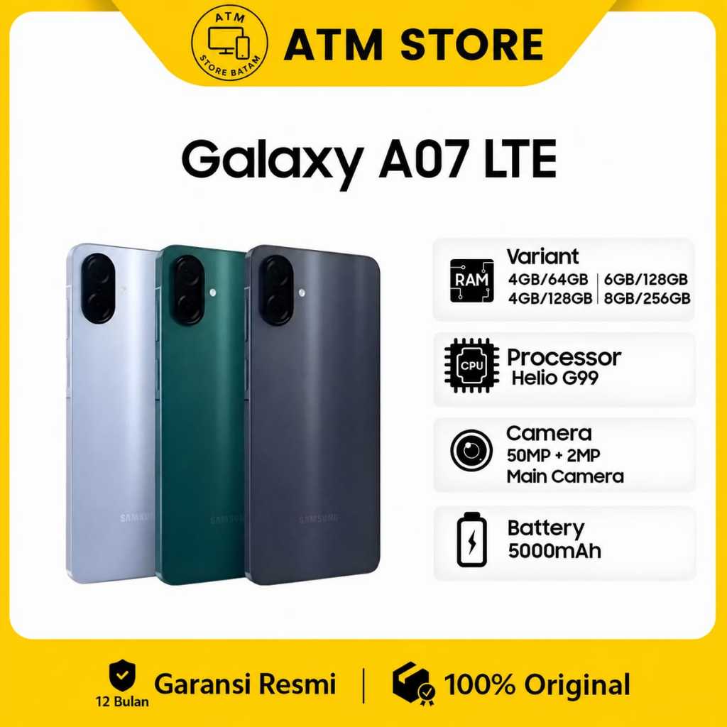 SAMSUNG A07 RAM 6/128GB GARANSI RESMI SAMSUNG