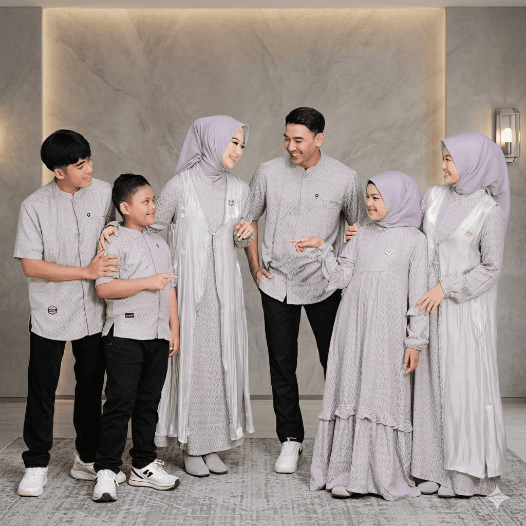 MUTIF - New Arrival - Sarimbit Keluarga Maznia Aryan Lilac Cloud / Baju couple keluarga / Sarimbit K