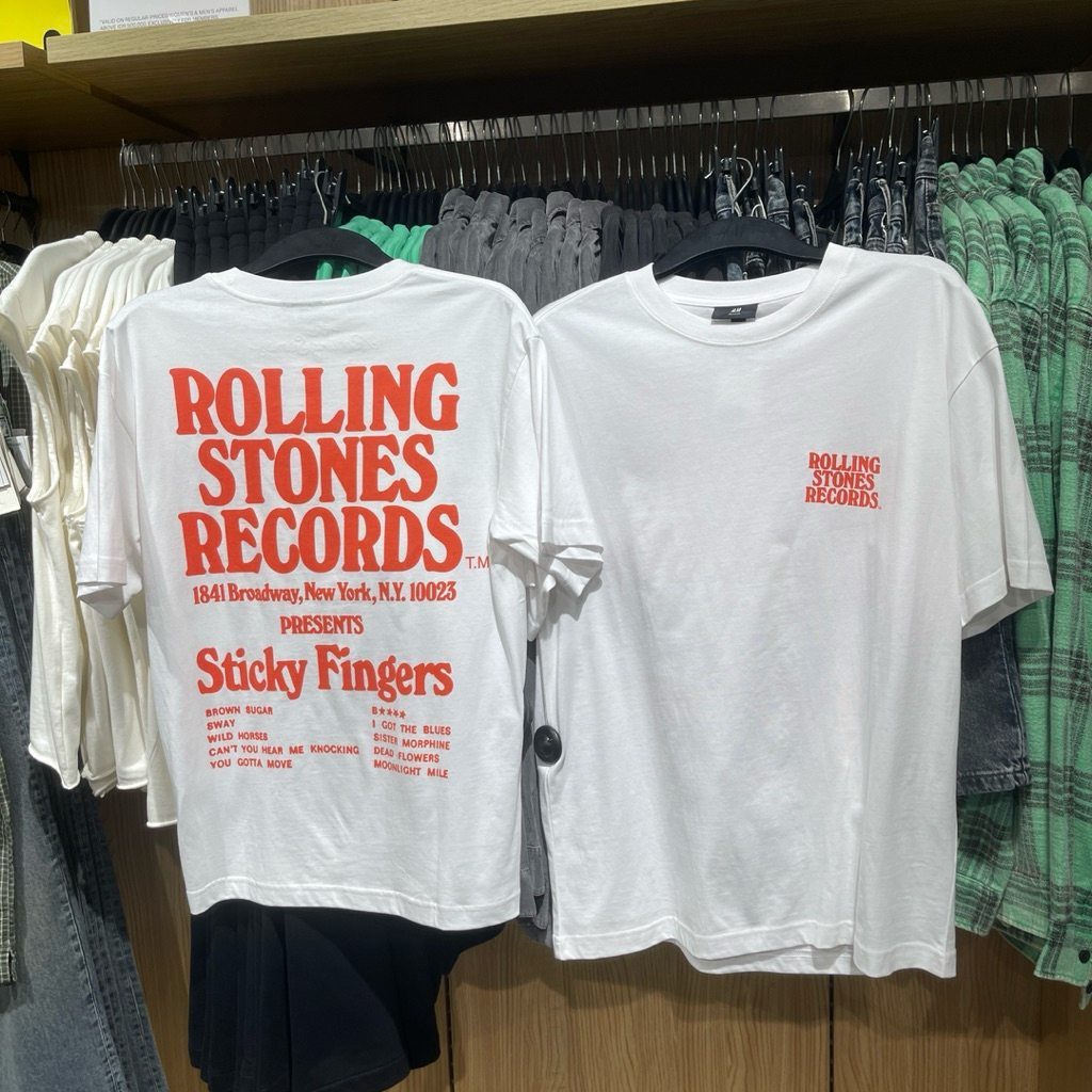 Tshirt H&M Man ROLLING STONES relaxed white