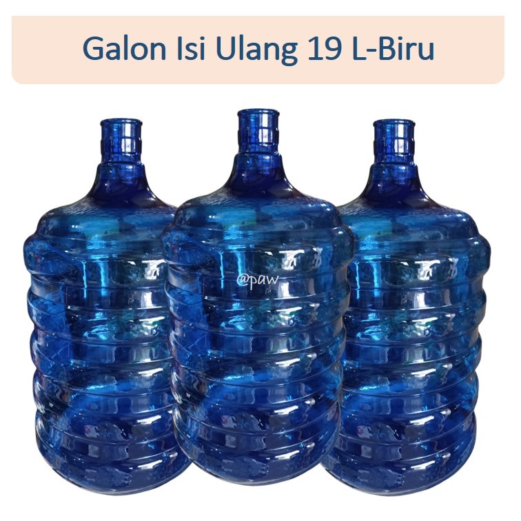 (Maks 4 Galon) Galon Isi Ulang Biru/ Galon Air Isi Ulang/ Galon Warna Air Minum Isi Ulang/ Wadah Air
