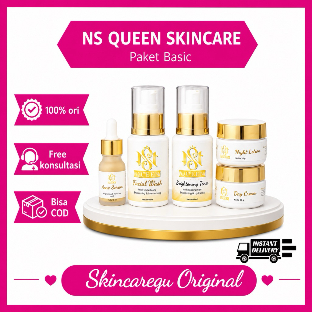 Ns queen whitening, glow basic, acne basic , premium 100% ORIGINAL