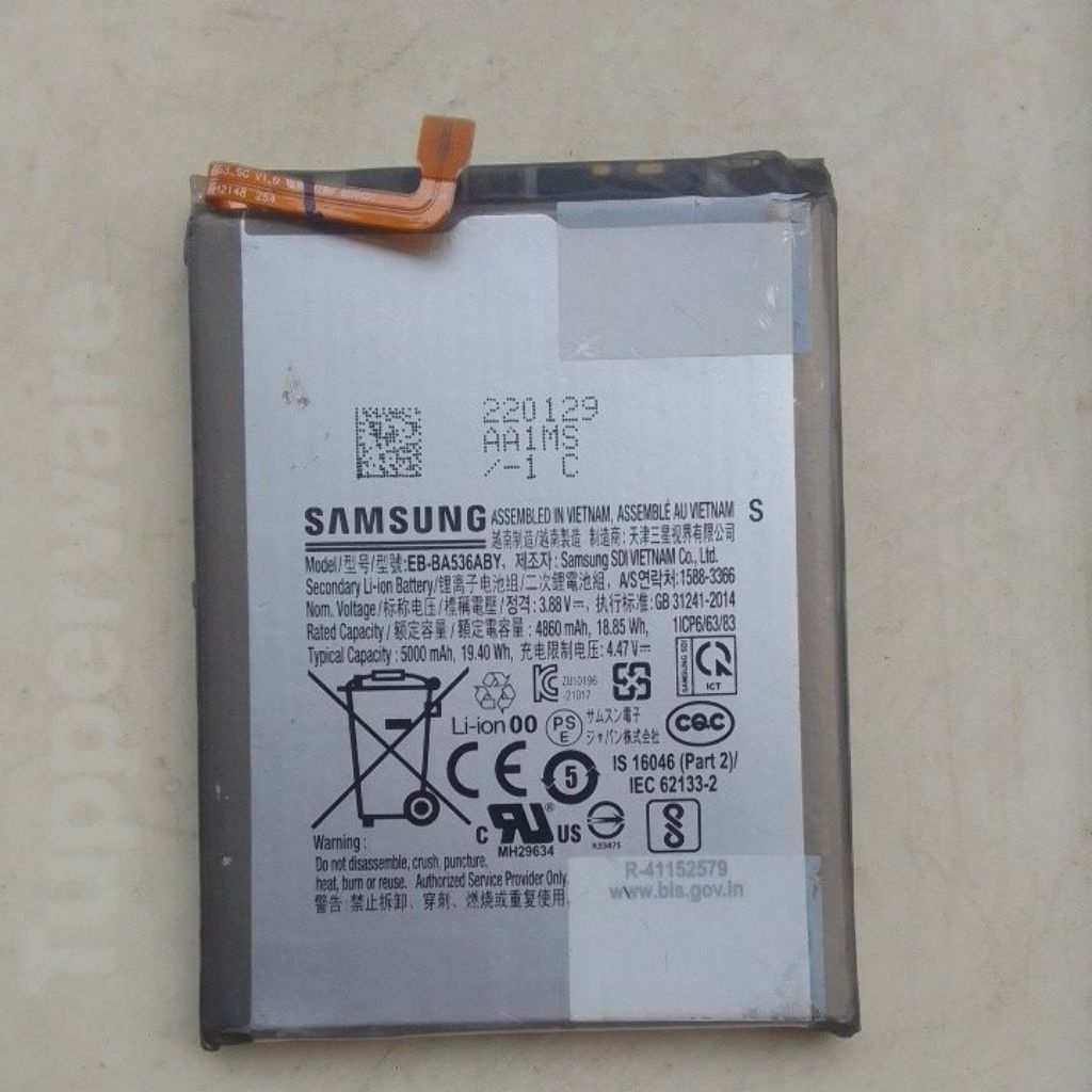 batre eb-ba536aby hp samsung Galaxy A33 5G / seken