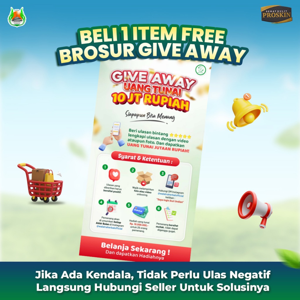 Brosur Give Away 10JT Rupiah Herbal Proskin