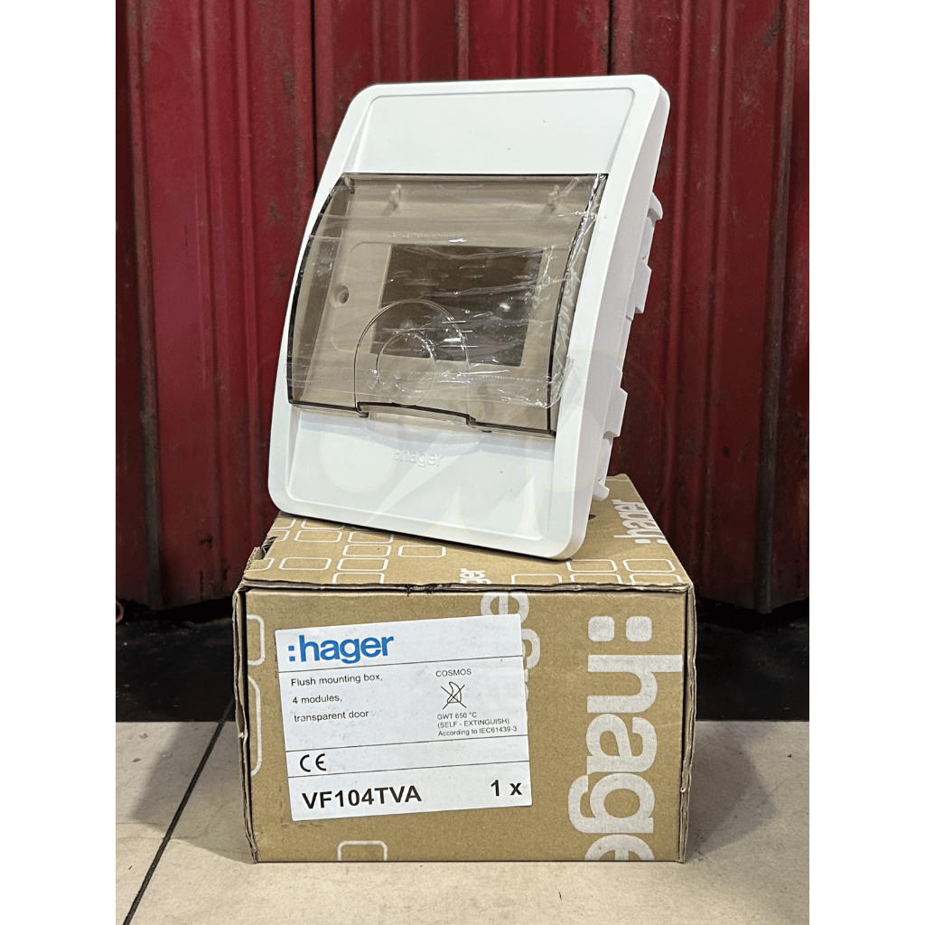 Box MCB HAGER 4 Modul VF104TVA - Panel Box MCB Outbow Tempel (Original)