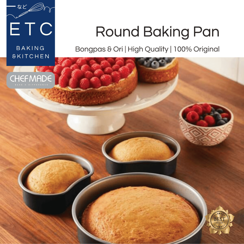 [ETC.Baking] CHEFMADE – Round Pan | Loyang Grosir Bulat Bongpas Bongkar Pasang Kue Ulang Tahun Spons