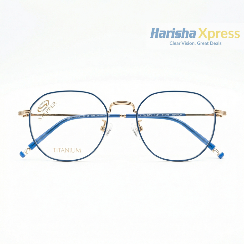 SALE - Frame Kacamata Unisex Titanium Stepper 5005 Original