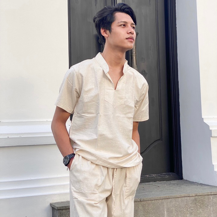 Kemeja Pria Linen // Atasan Pria Polos Keren Casual Outfit Summer