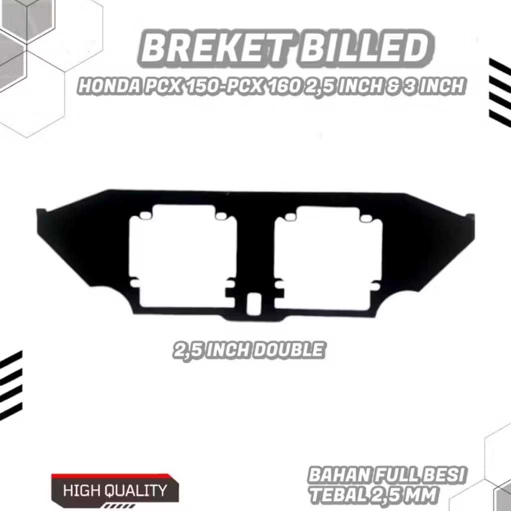 Breket Lampu Biled Projie 2,5 Inch Pcx 150/Pcx 160 Bahan Besi Bracket Biled Pcx 160