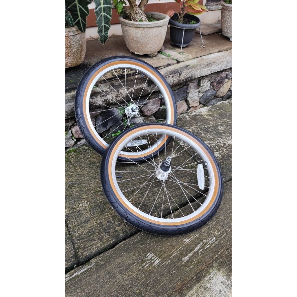 Wheelset Dahon Broadwalk Copotan & Ban kenda tanwall 20 x 1.95