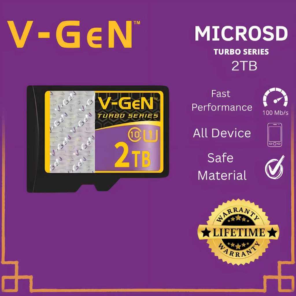 V-GEN Micro SD Vgen 128GB 512GB 1TB 2TB Micro SDHC Memory Card Originall Class 10
