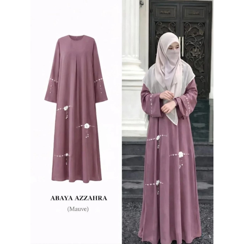 Gamis Abaya Ceruty Babydoll Terbaru 2026 Azahra Abaya Aplikasi Payet Abaya Syari Remaja Kekinian