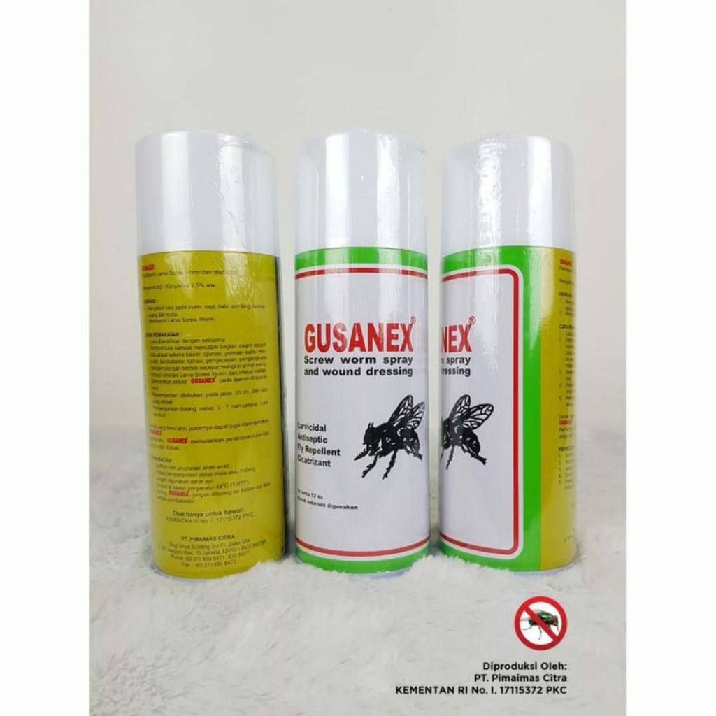 Gusanex Spray Obat Luka Hewan Sapi Kambing Kerbau Anti Lalat