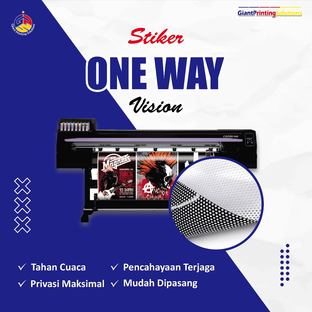 Cetak Stiker One Way | Stiker Kaca | One Way Vision | Stiker One Way Film | Stiker Film