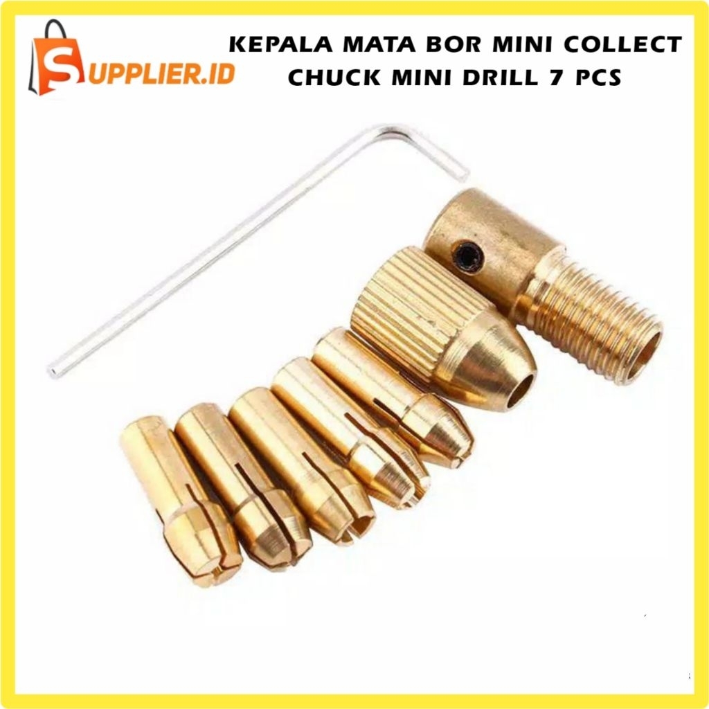 Kepala Bor Mini Drill Collet Chuck Drill Mini Drill 7Pcs Set