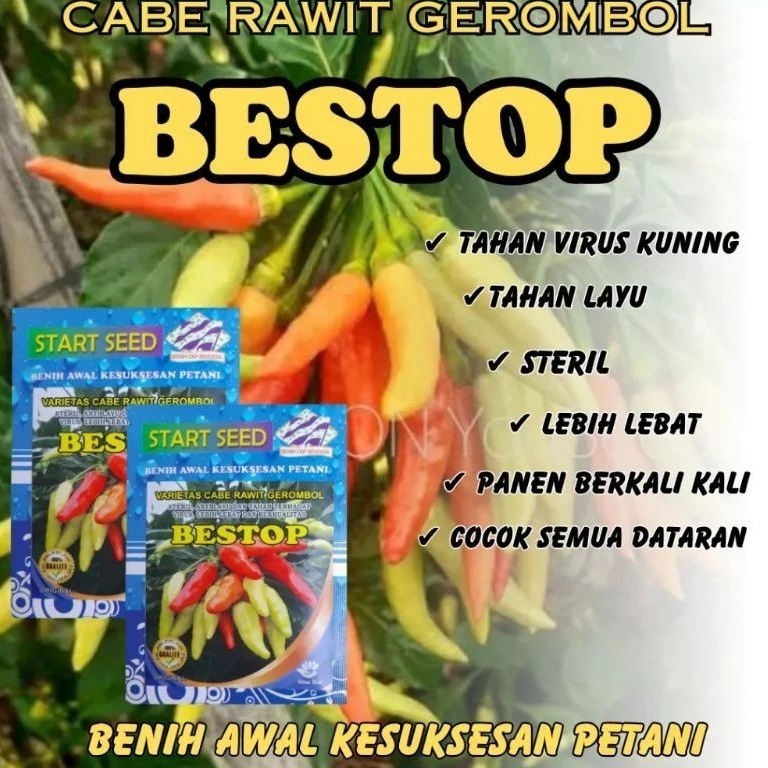Bibit Cabe Rawit Unggul BESTOP Bibit Cabe Kaliber Unggul Tahan Virus Benih Cabe Rawit Unggul Bibit C