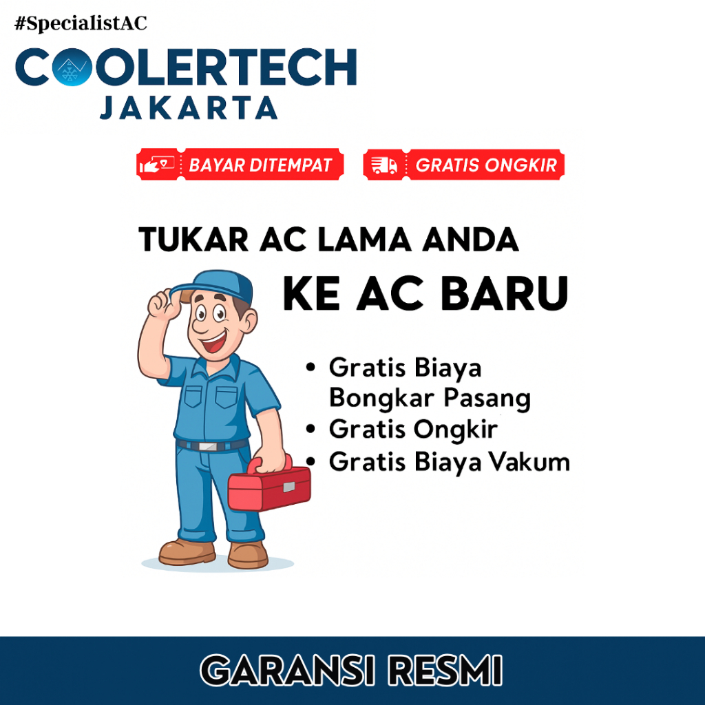 TUKAR TAMBAH AC SHARP 1/2 PK - AHA05BEY2 - GARUDA SERIES + BONGKAR PASANG