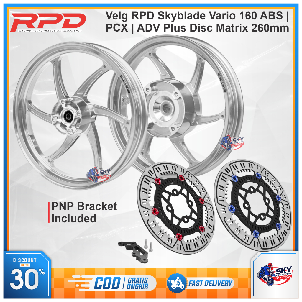 Velg RPD + Disc Matrix Vario 160 ABS  Stylo 160 ABS Pcx 150 160 Adv 150 160 ABS CBS Original