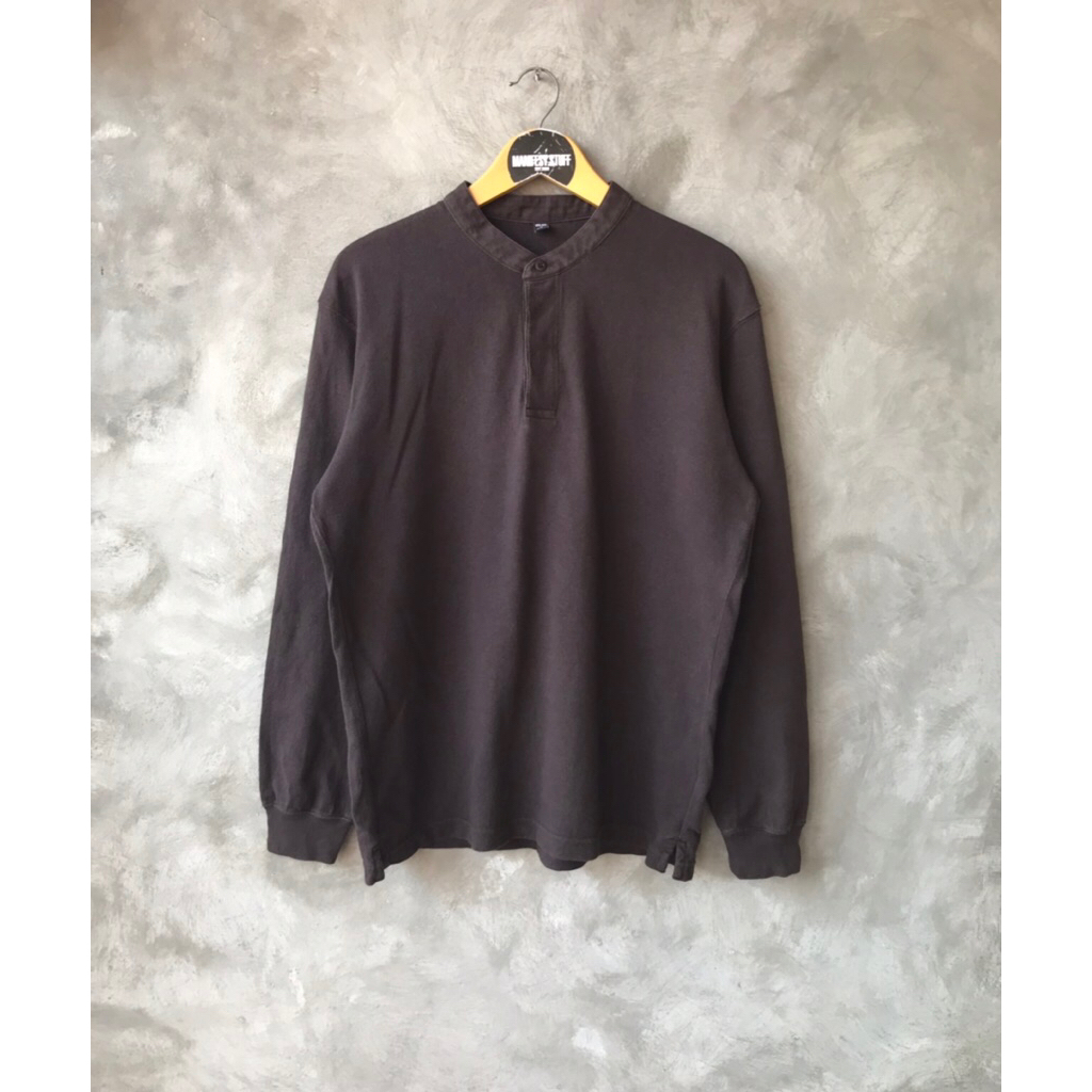 Longsleeve uniqlo henley brown