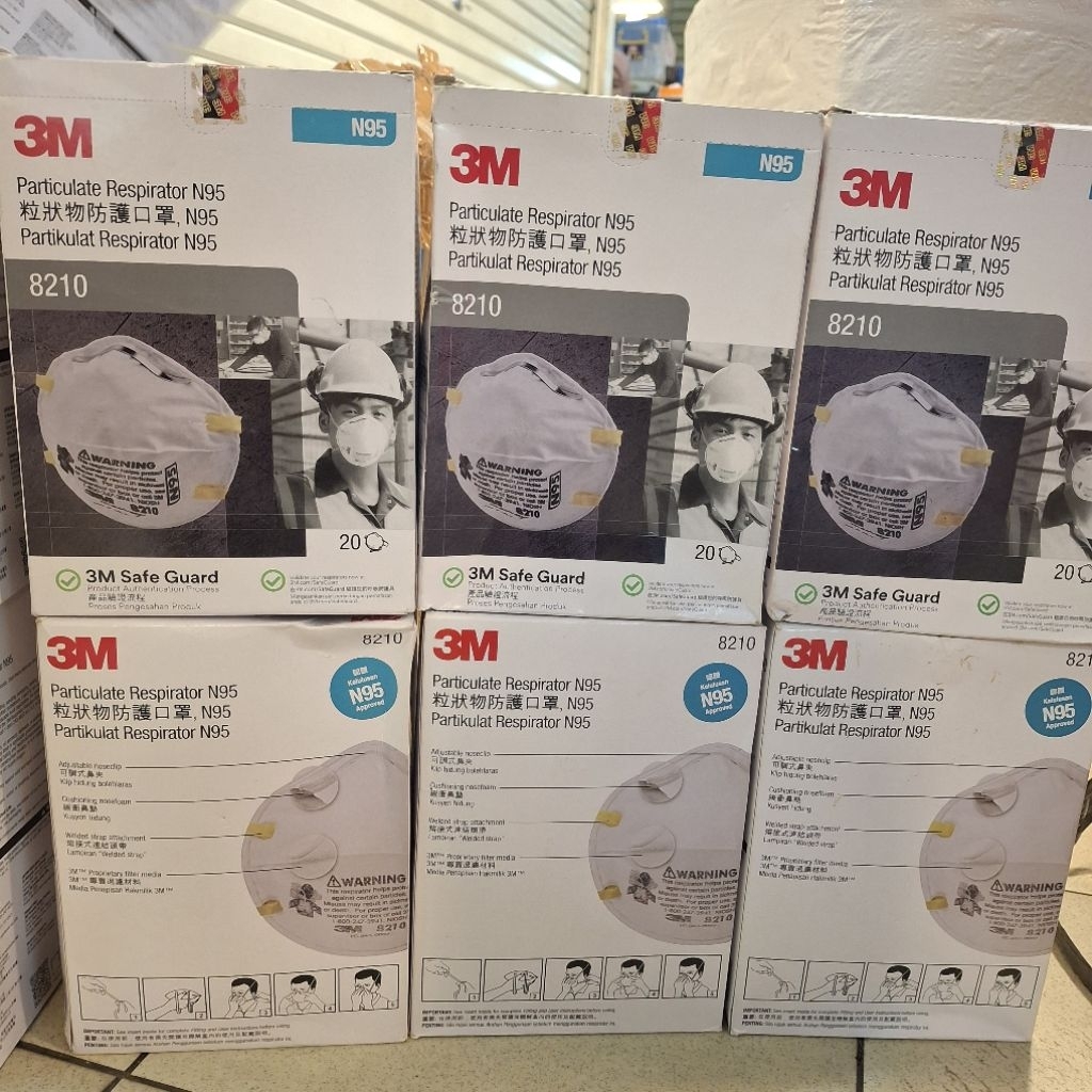 Masker Medis 3M 8210 / Masker Medis N95 8210 Mask Ori