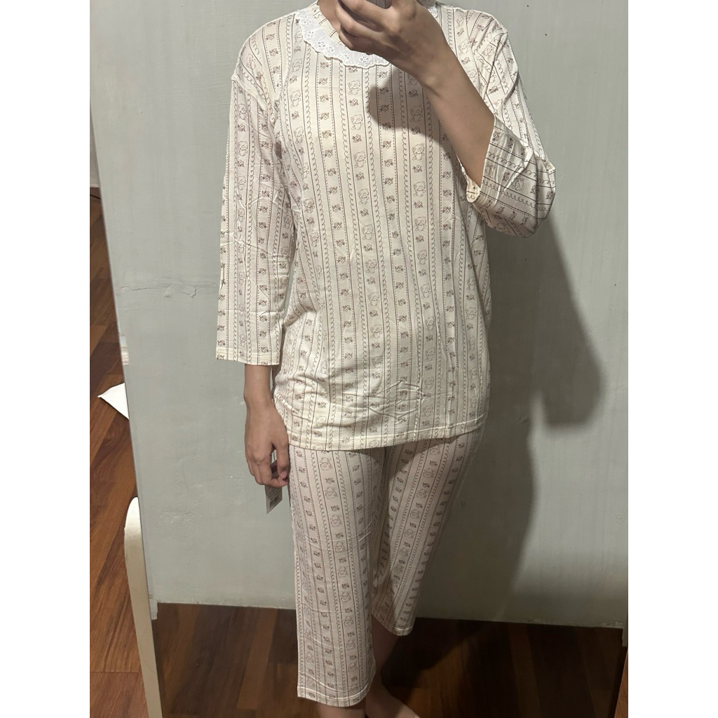 Shoppallic__ || Piyama Tencel Dewasa Motif Kucing Katbol sz 170-180