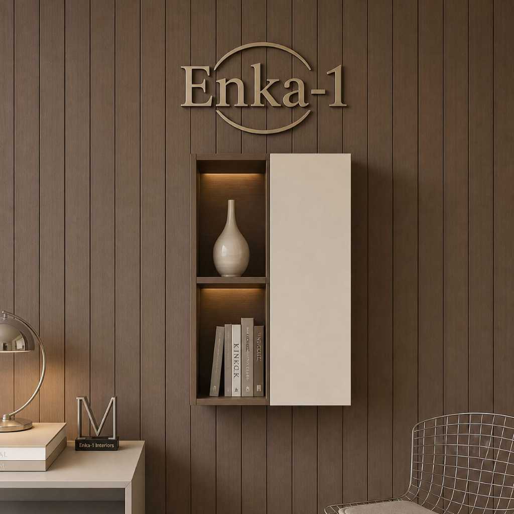 Rak Lemari Dinding tempel Minimalis Modern Aesthetic Lemari hias/ kosmetik simpel elegan hemat ruang
