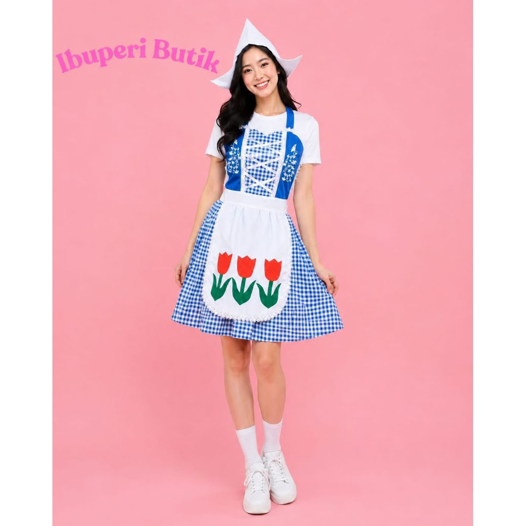 APRON BELANDA Negara Belanda Kostum plus topi