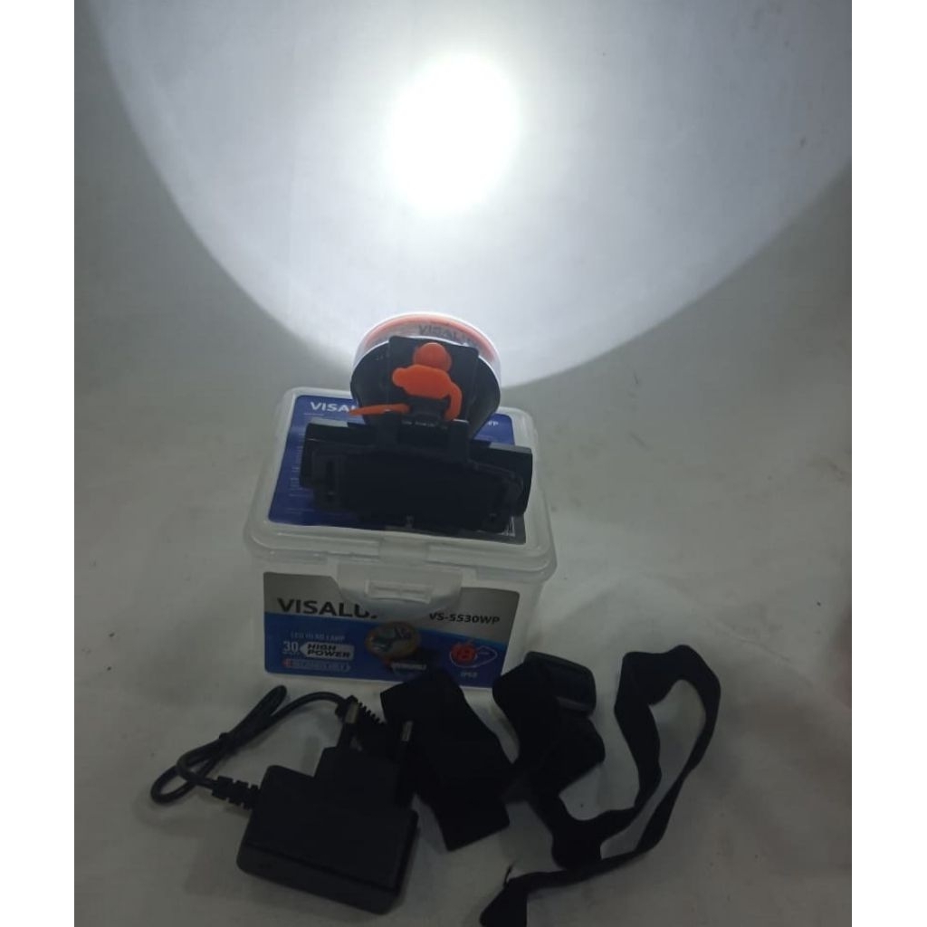 Senter kepala VS 5530wp diving warna putih30 wattMerk visalux 0Barang baru