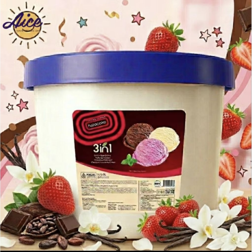 Halocoko 5 Liter 3in1 Halocoko Ice Cream - Aice