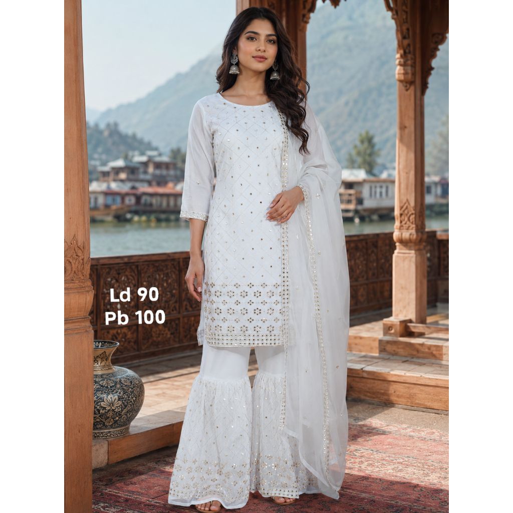 # TjM283 Palazzo Murti Set Sharara Pakistani Bordir Baju India Setelan Celana Costume Kostume Bollyw