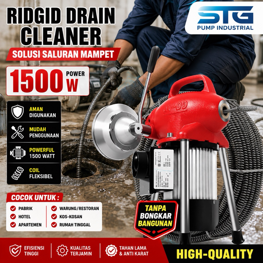 Mesin Bor Ridgid Drain Cleaner 2031 Pembersih Saluran Mampet 1500W