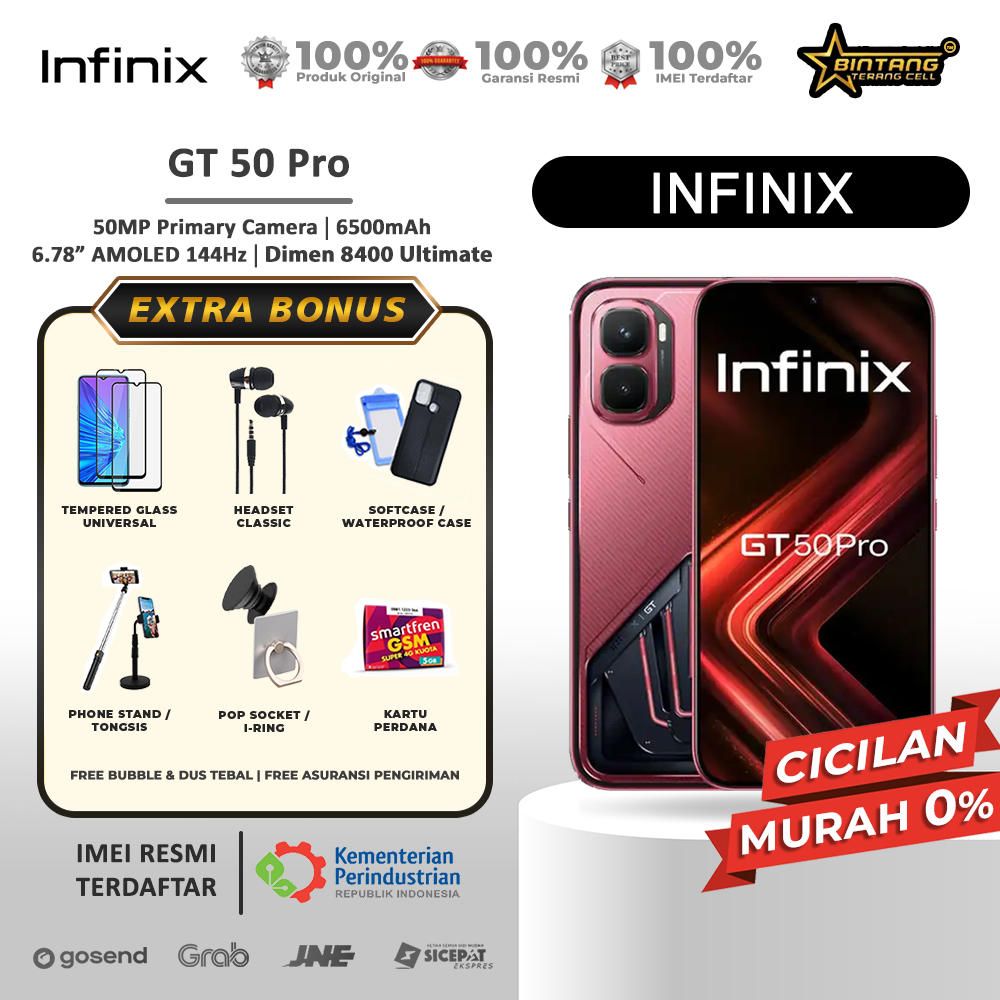 Infinix GT 50 Pro Ram 12/256GB Ram 12/512GB Garansi Resmi