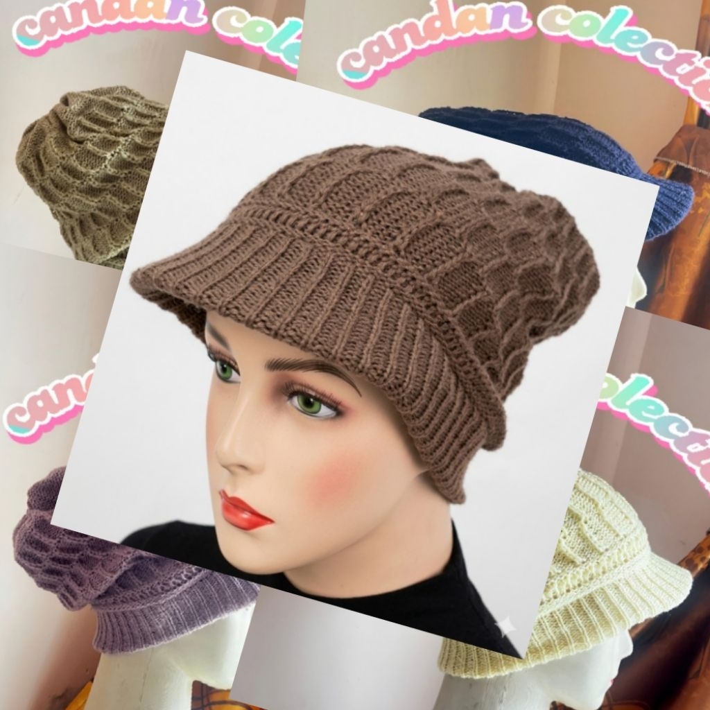 Candan ciput rajut /topi rajut premium ciput nenek