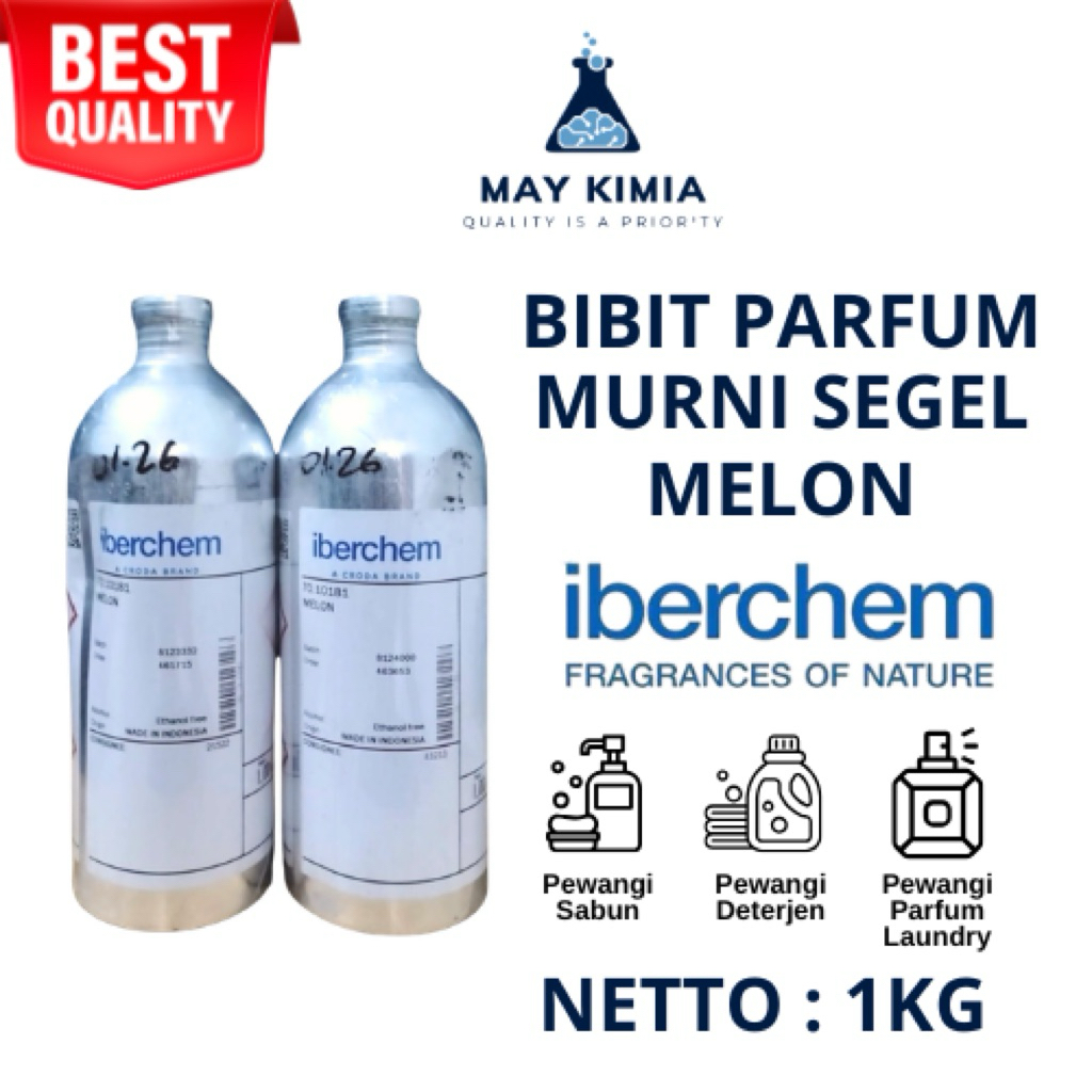 BIBIT PARFUM MURNI MELON 1KG SEGEL IBERCHEM / BIBIT PARFUM IBERCHEM MURNI SEALED 1KG / BIBIT PARFUM 