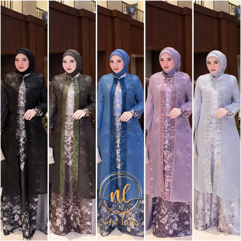 Alunarra dress gamis terbaru premium ORI By New Lusy