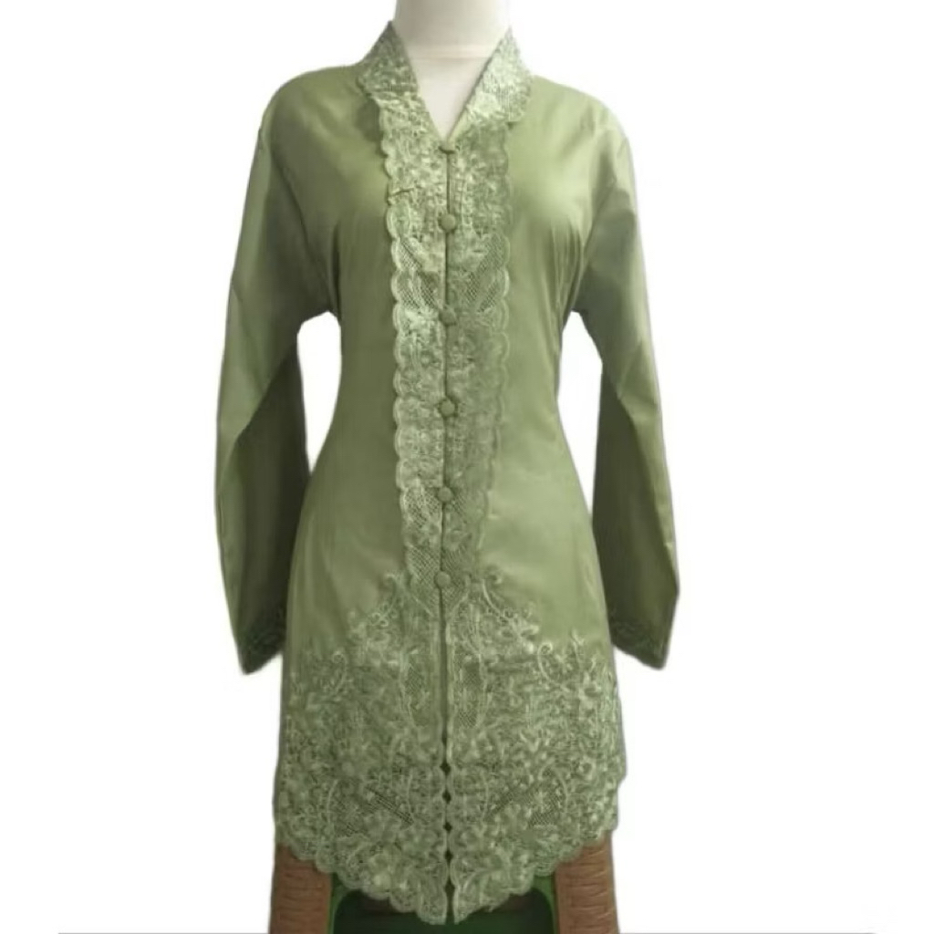 Kebaya Encim Bordir Toyobo Baju Kebaya Kartini Senada Lengan Panjang