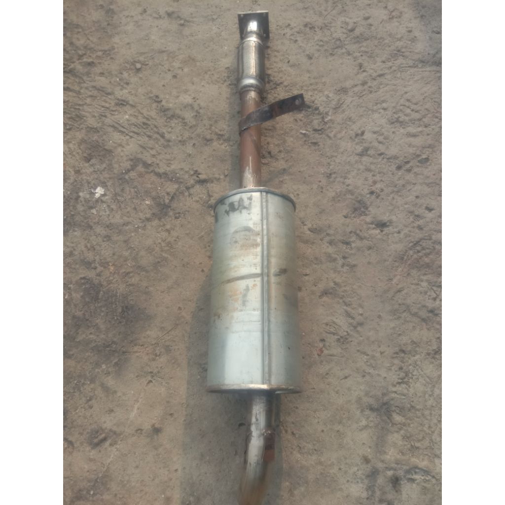TABUNG KNALPOT DAN FLEKSIBEL MITSUBISHI CANTER TURBO 125PS 136HDI 136HDX ORIGINAL COPOTAN MOBIL