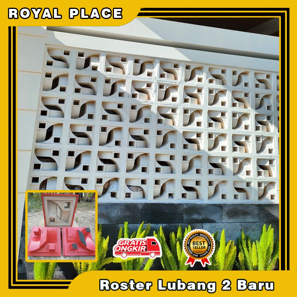 cetakan loster fiber 2 muka, loster dinding,cetakan roster fiber BERGARANSI