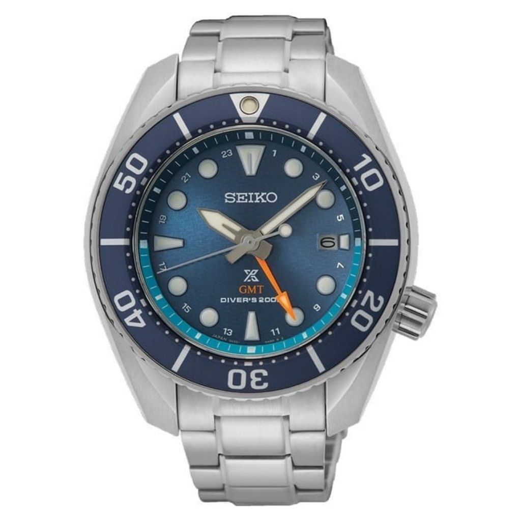 Jam Tangan Pria SEIKO Prospex SFK001J1 sfk001 Sumo Aqua GMT Diver Solar Sea Blue Dial Original