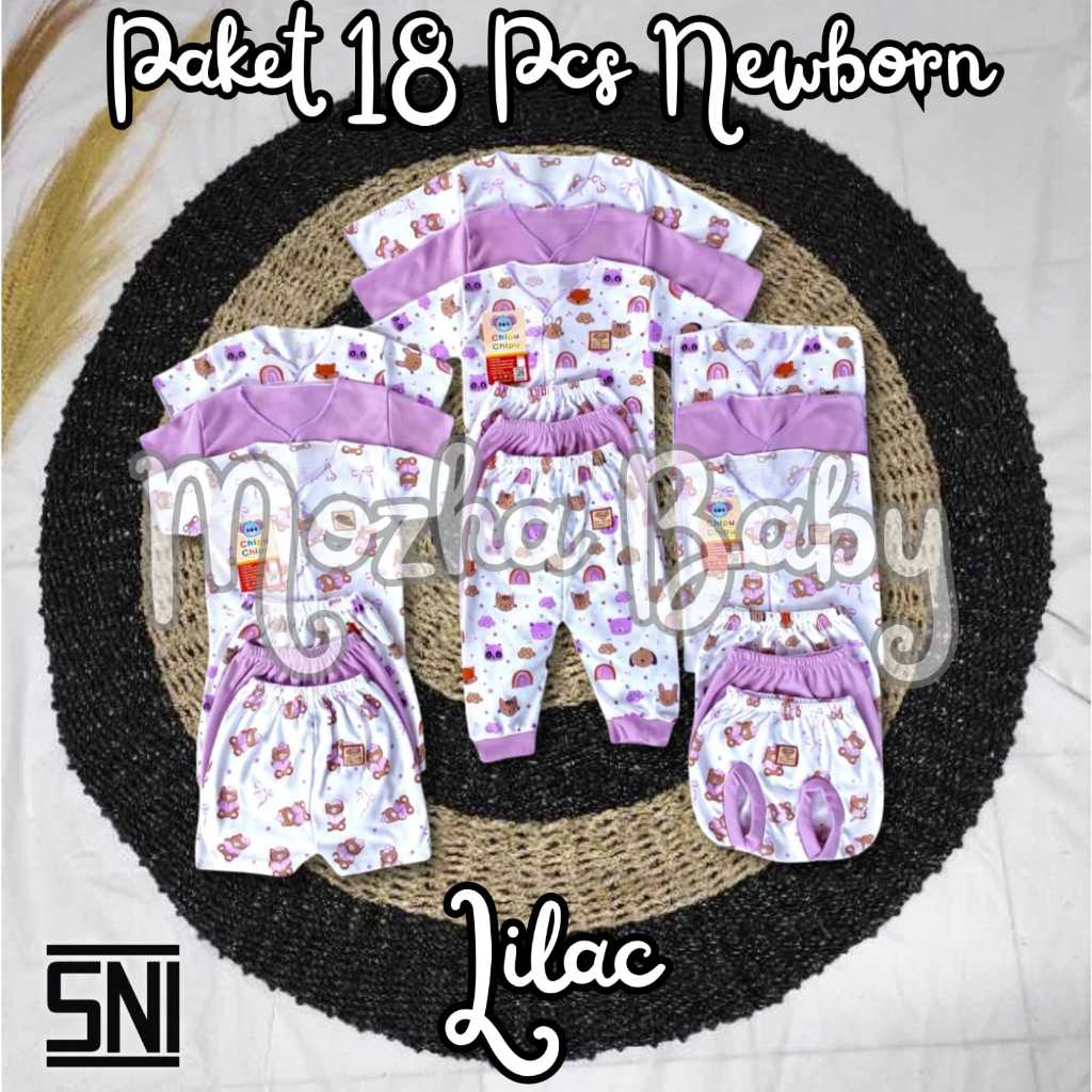 Paket Lahiran Baju Bayi 18 Pcs Newborn Set Pakaian Bayi Perempuan Baru Lahir Bahan Lembut Motif Lucu
