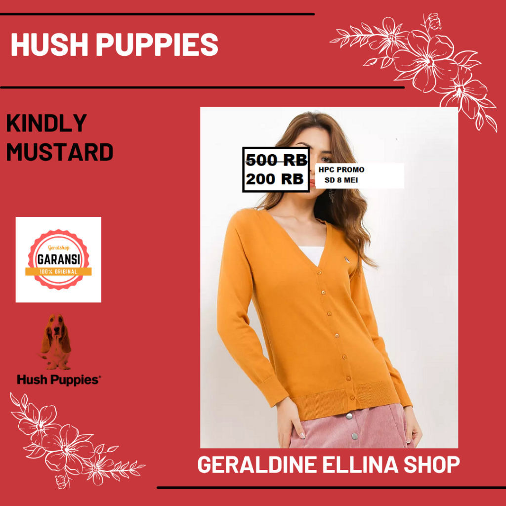Baju cardigan Hush Puppies wanita sale original seri KINDLY
