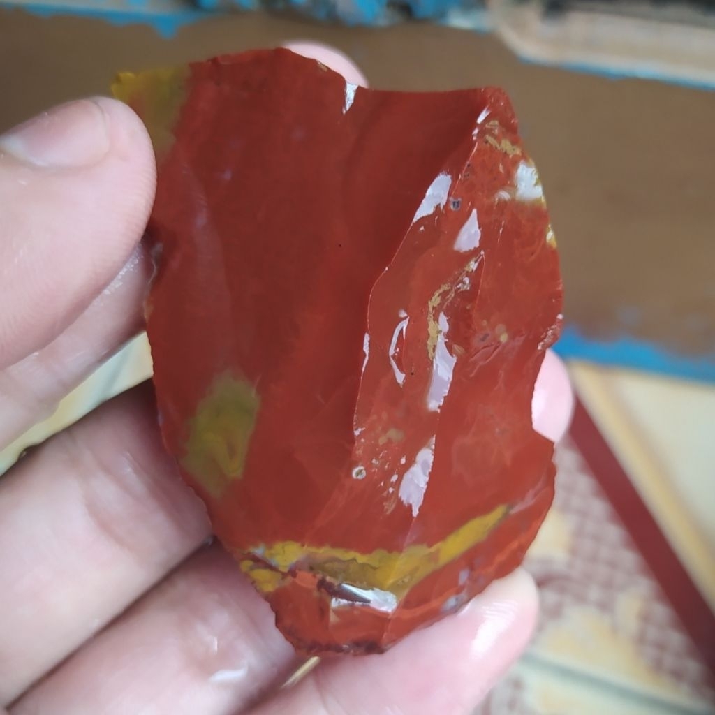 (TERMURAH) Bahan Batu Akik Merah Garut Semi Kristal