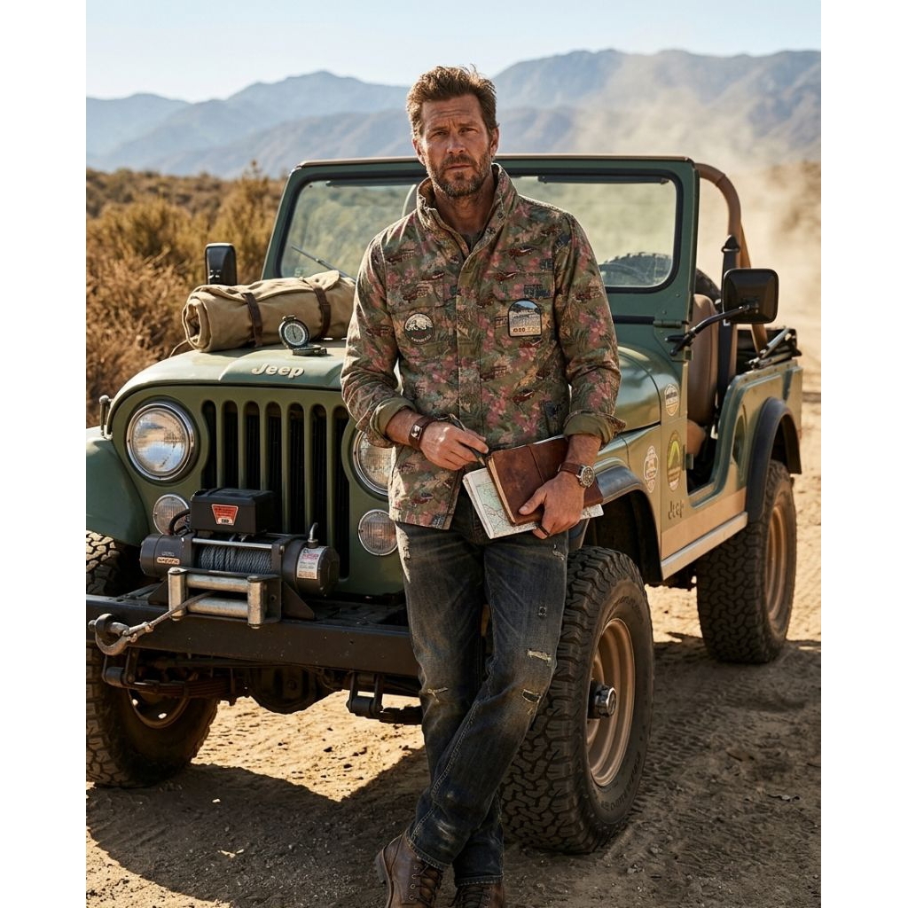 Jeep Parka Jacket Willys Jeep & Wild Floral