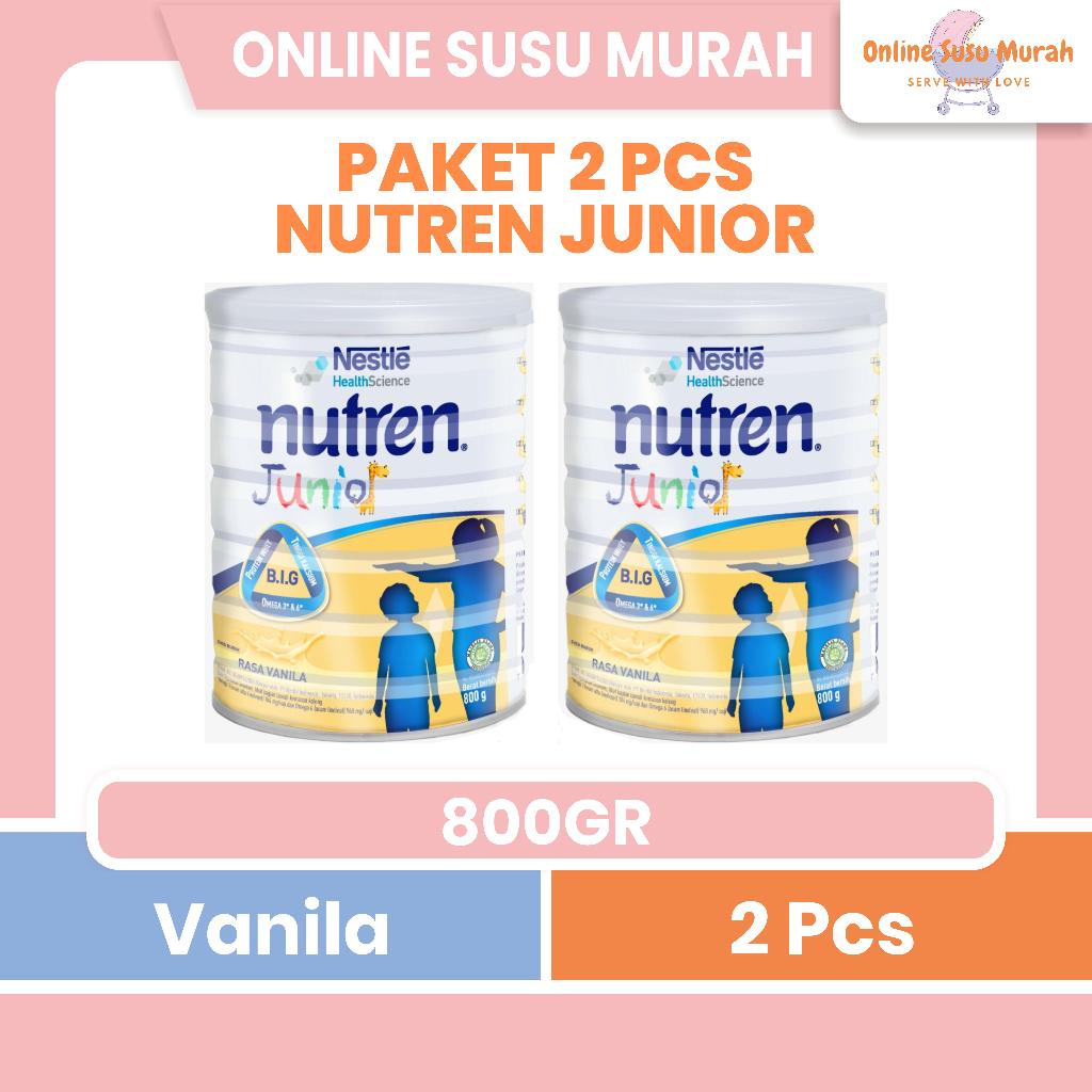 NUTREN JUNIOR 800 GR PAKET 2 PCS - SUSU TINGGI KALORI PENAMBAH BERAT BADAN ANAK SSKL