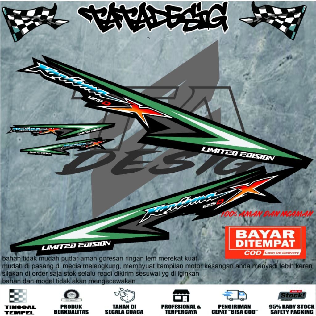 STRIPING TRANSPARAN KARISMA X MODEL VARIASI STIKER STRIPING KARISMA X 125