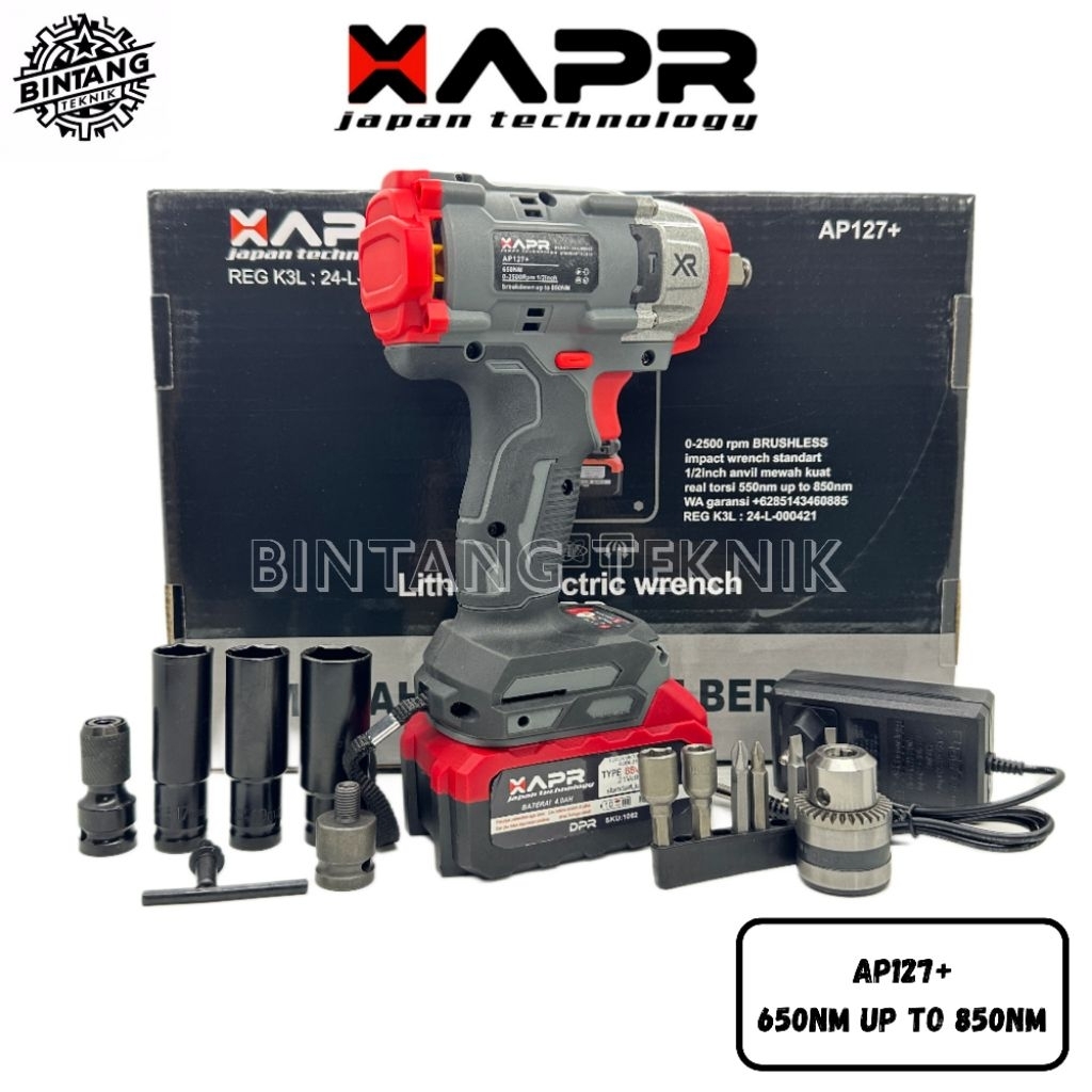 APR AP127+ 650NM IMPACT WRENCH / APR JAPAN BOR IMPACT 650 NM / MESIN BOR IMPACT APR 650NM