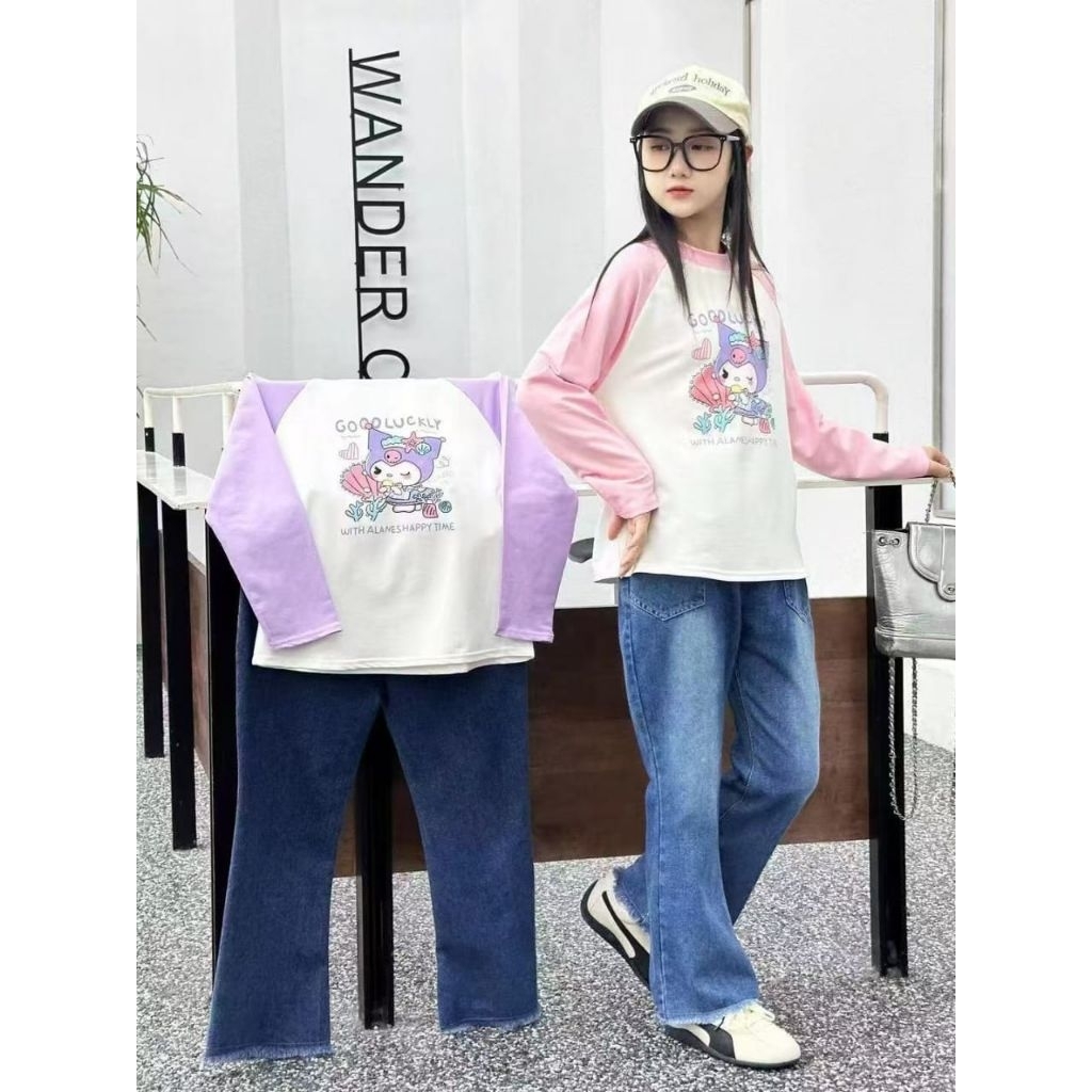 one set celana cutbray perempuan